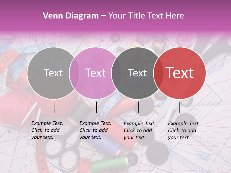 Spool Needlework Fiber PowerPoint Template