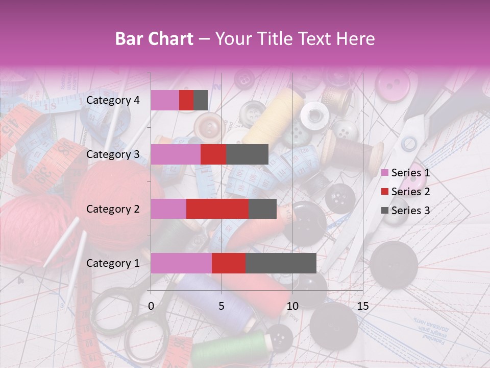 Spool Needlework Fiber PowerPoint Template