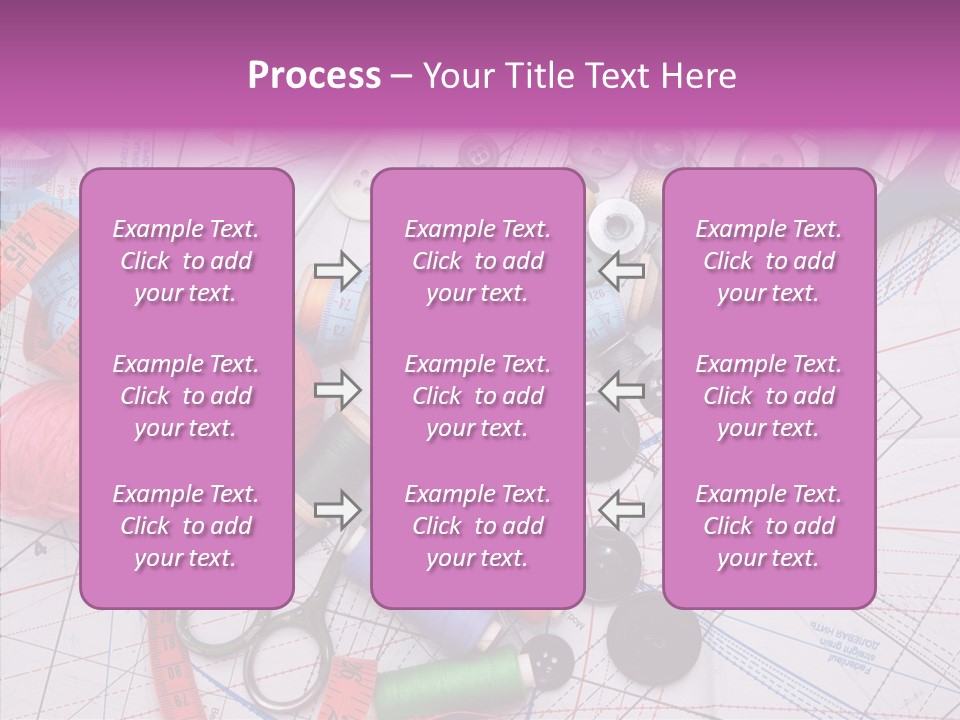 Spool Needlework Fiber PowerPoint Template