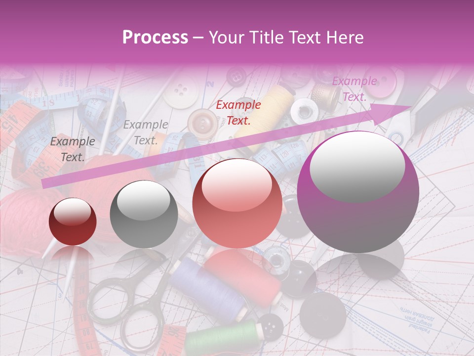 Spool Needlework Fiber PowerPoint Template