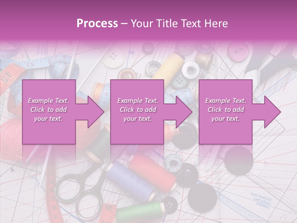 Spool Needlework Fiber PowerPoint Template