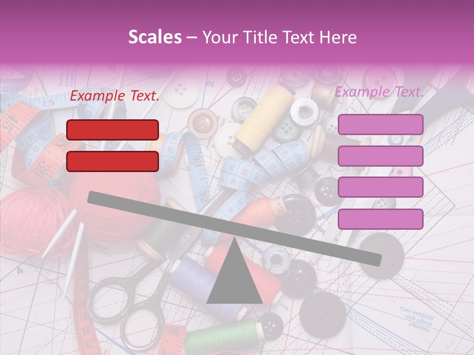 Spool Needlework Fiber PowerPoint Template