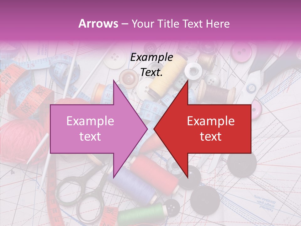 Spool Needlework Fiber PowerPoint Template