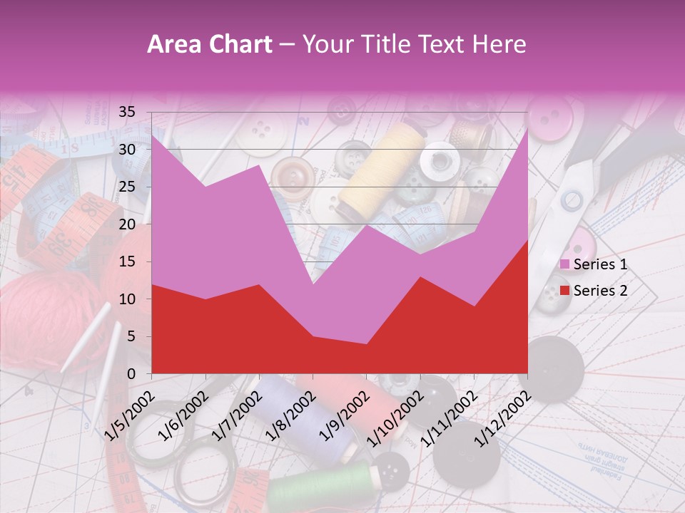 Spool Needlework Fiber PowerPoint Template