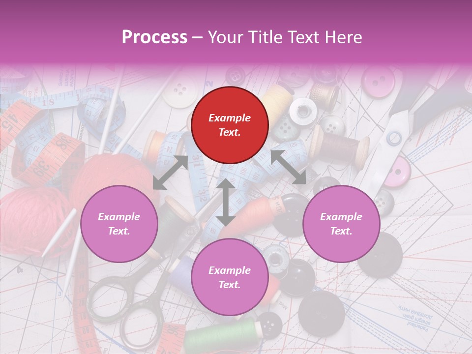 Spool Needlework Fiber PowerPoint Template