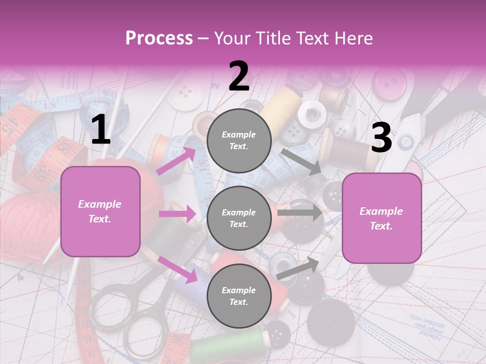 Spool Needlework Fiber PowerPoint Template