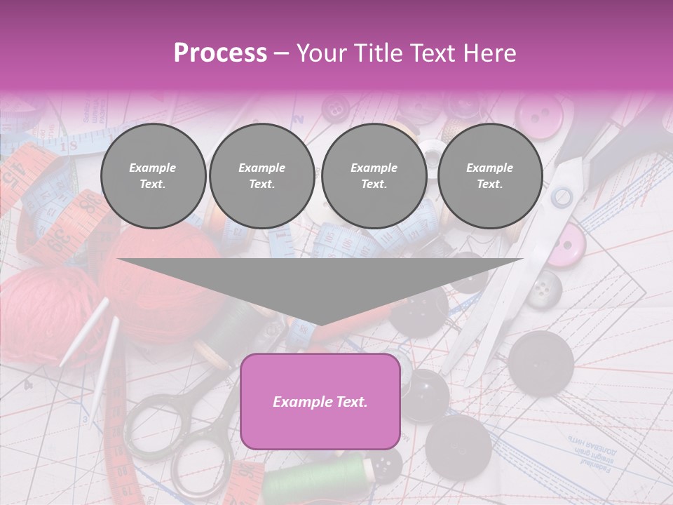 Spool Needlework Fiber PowerPoint Template