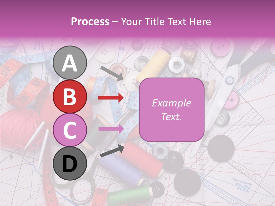 Spool Needlework Fiber PowerPoint Template
