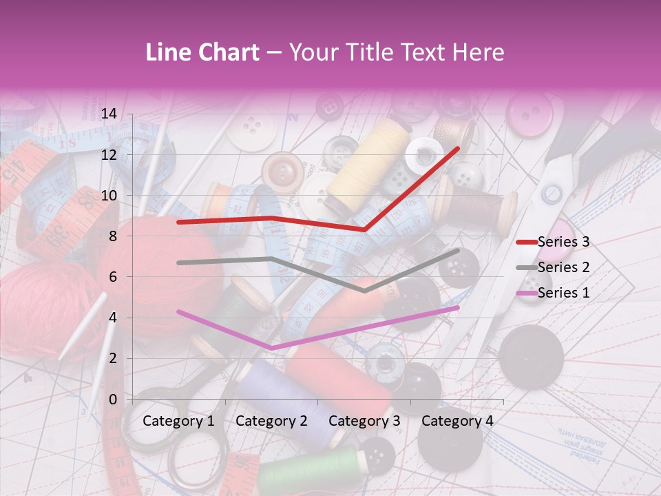 Spool Needlework Fiber PowerPoint Template