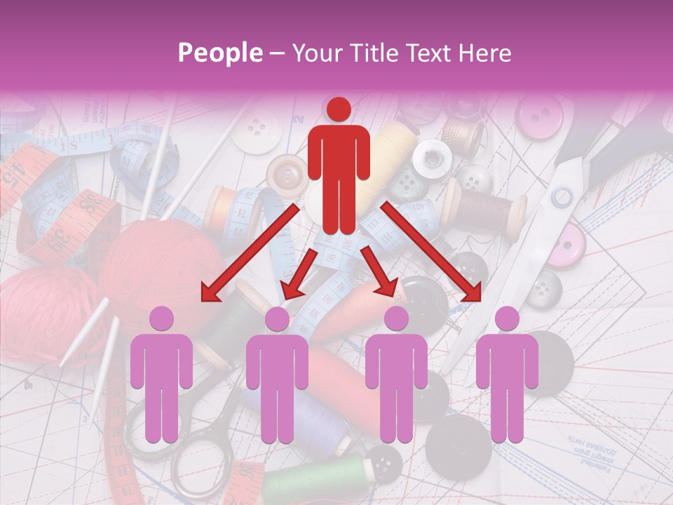 Spool Needlework Fiber PowerPoint Template