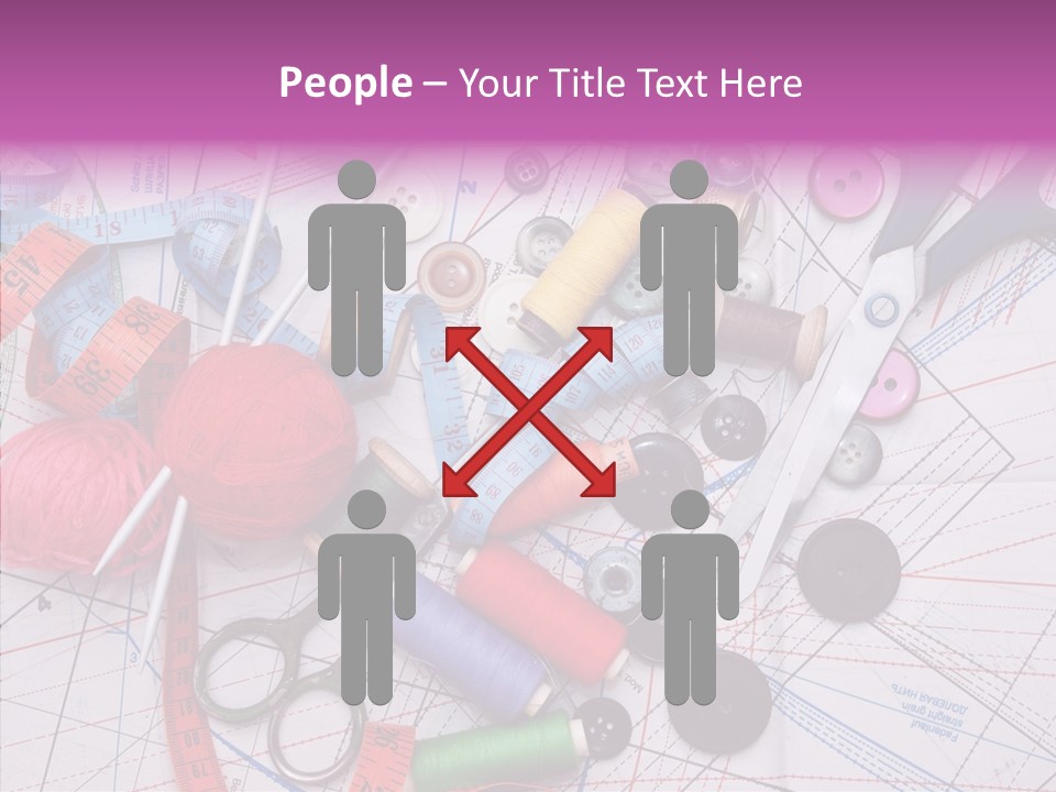 Spool Needlework Fiber PowerPoint Template