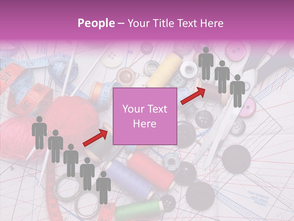 Spool Needlework Fiber PowerPoint Template