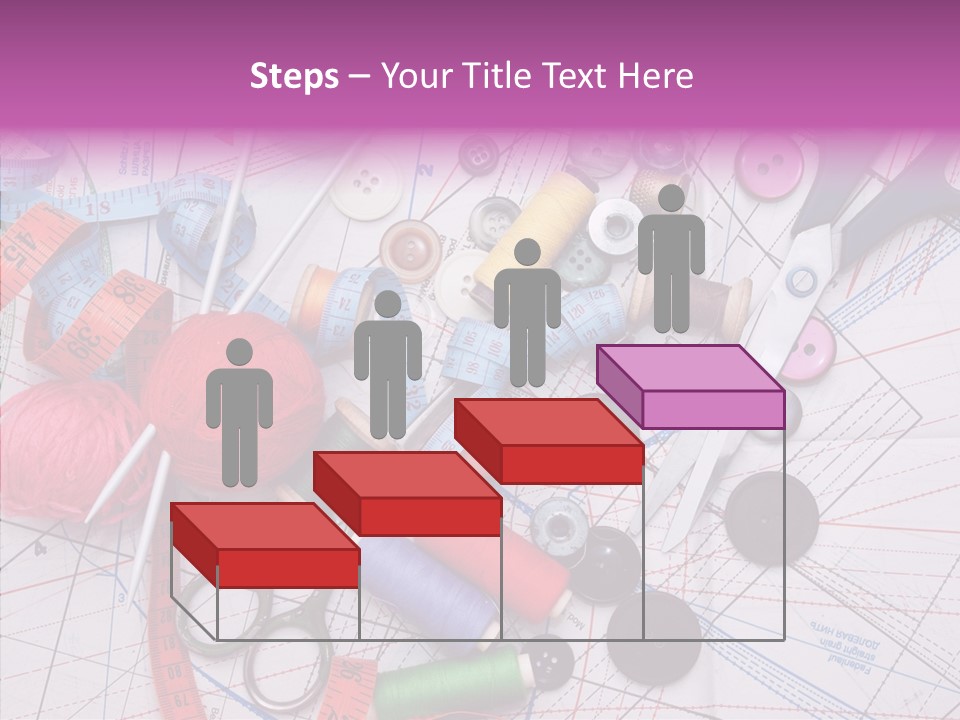 Spool Needlework Fiber PowerPoint Template