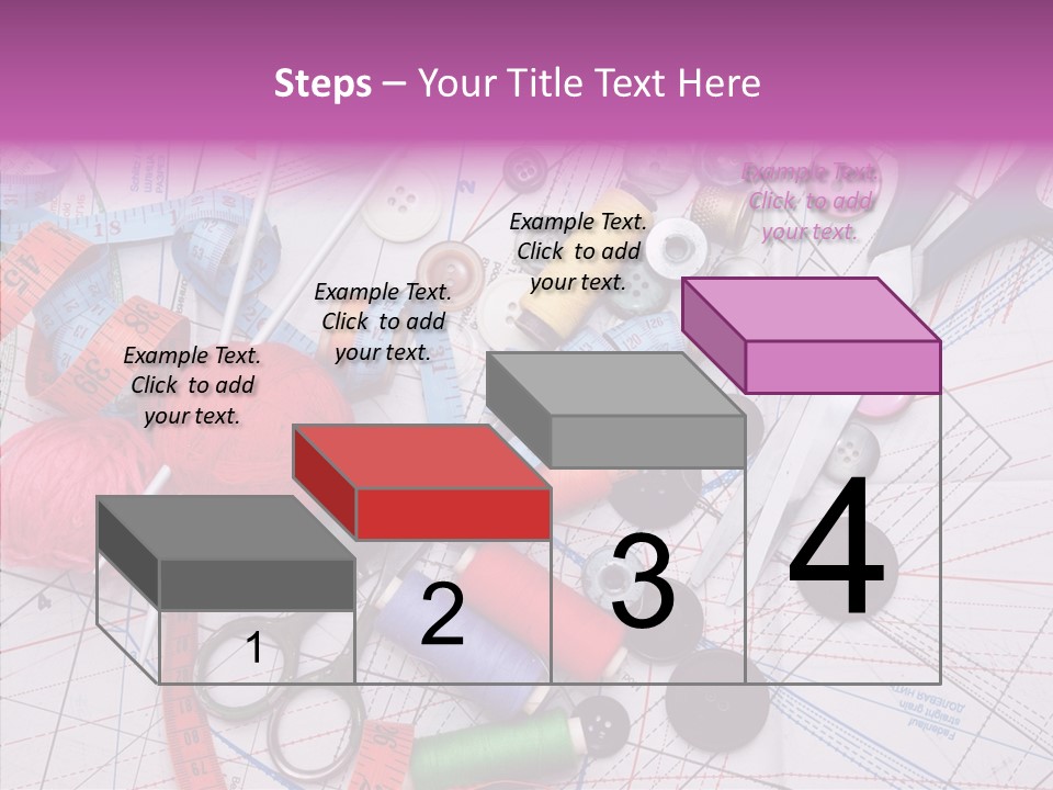 Spool Needlework Fiber PowerPoint Template
