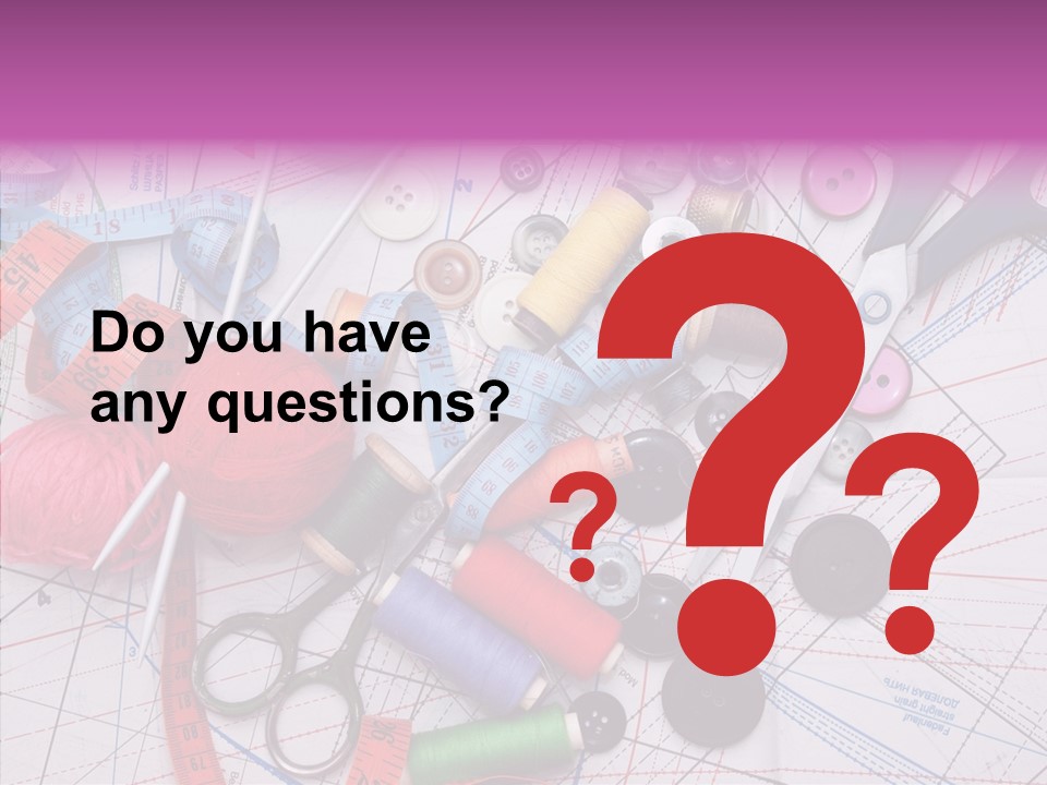 Spool Needlework Fiber PowerPoint Template