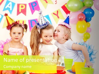 Bakery Cake Red PowerPoint Template