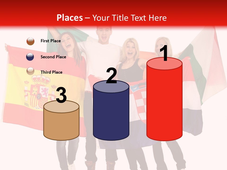 Fans Spain Women PowerPoint Template