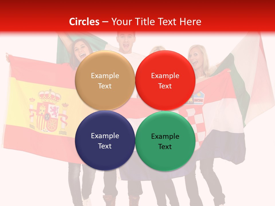 Fans Spain Women PowerPoint Template