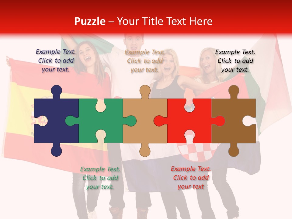 Fans Spain Women PowerPoint Template