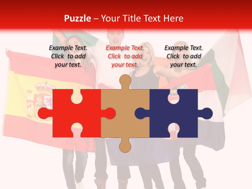 Fans Spain Women PowerPoint Template