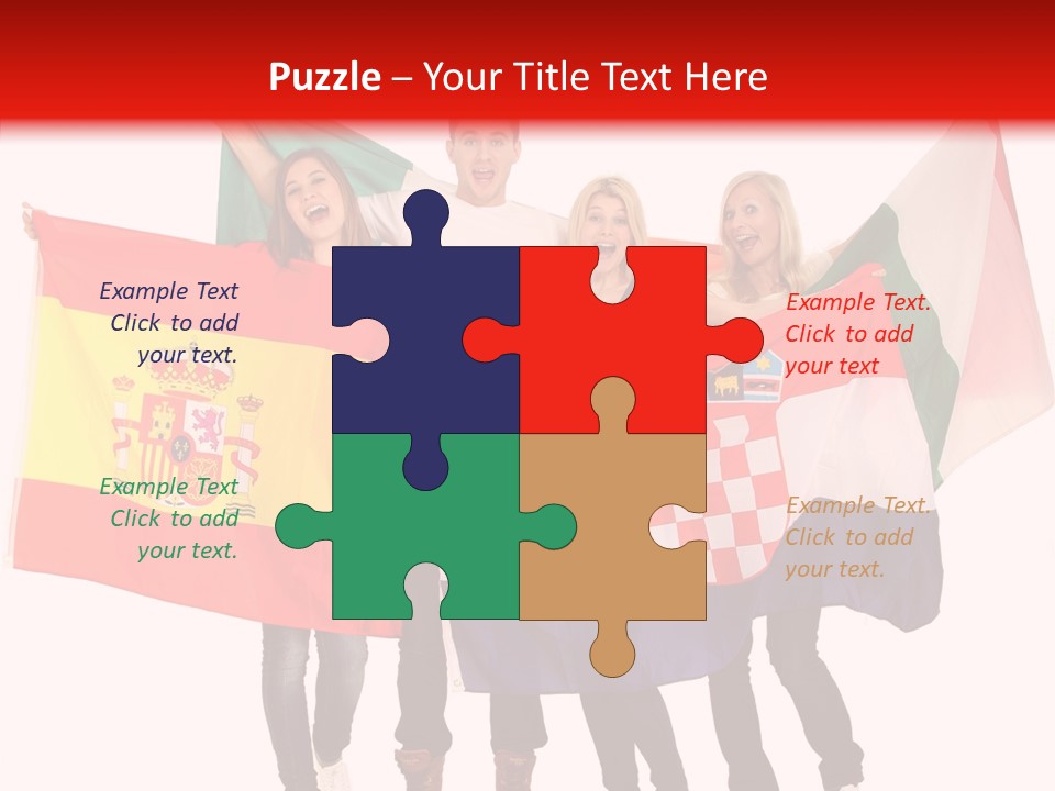 Fans Spain Women PowerPoint Template