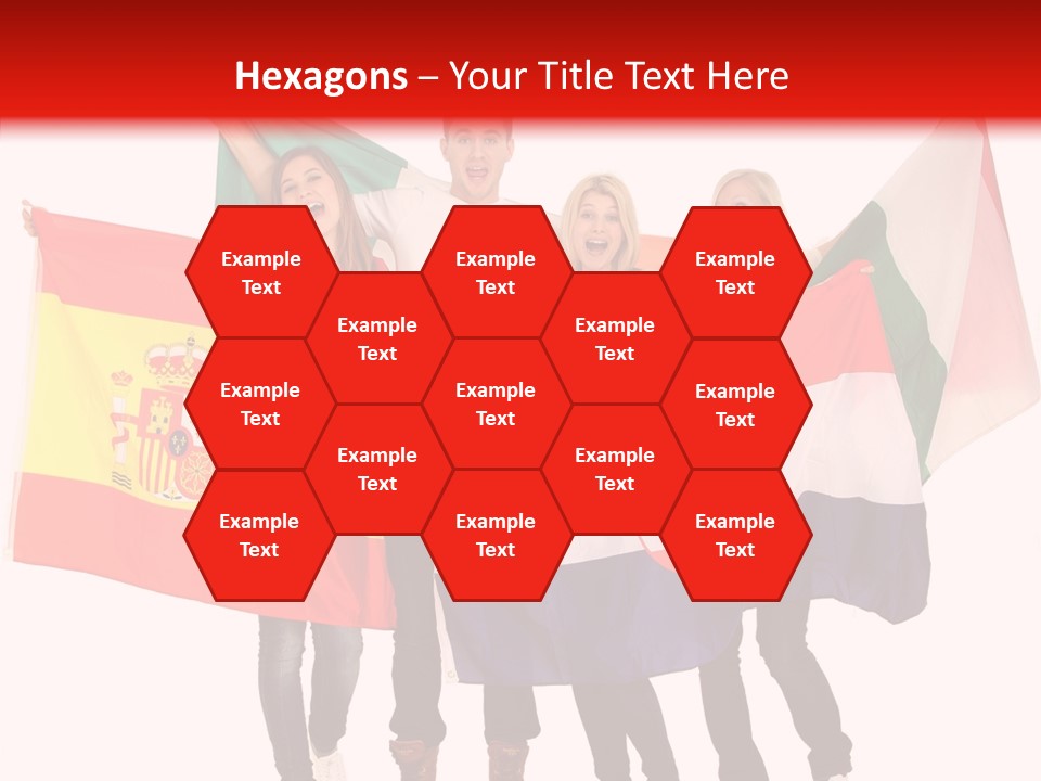 Fans Spain Women PowerPoint Template