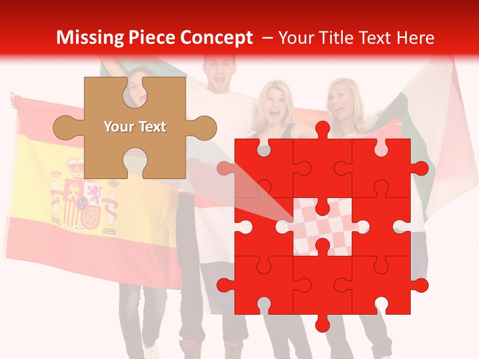 Fans Spain Women PowerPoint Template