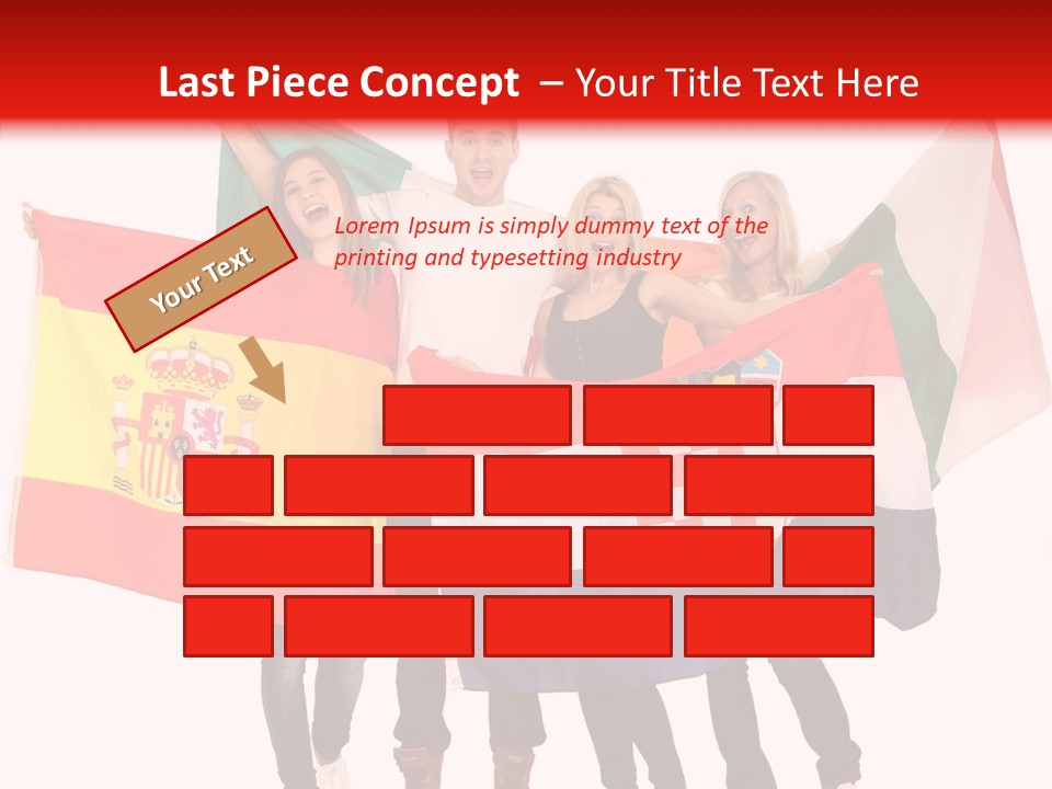 Fans Spain Women PowerPoint Template