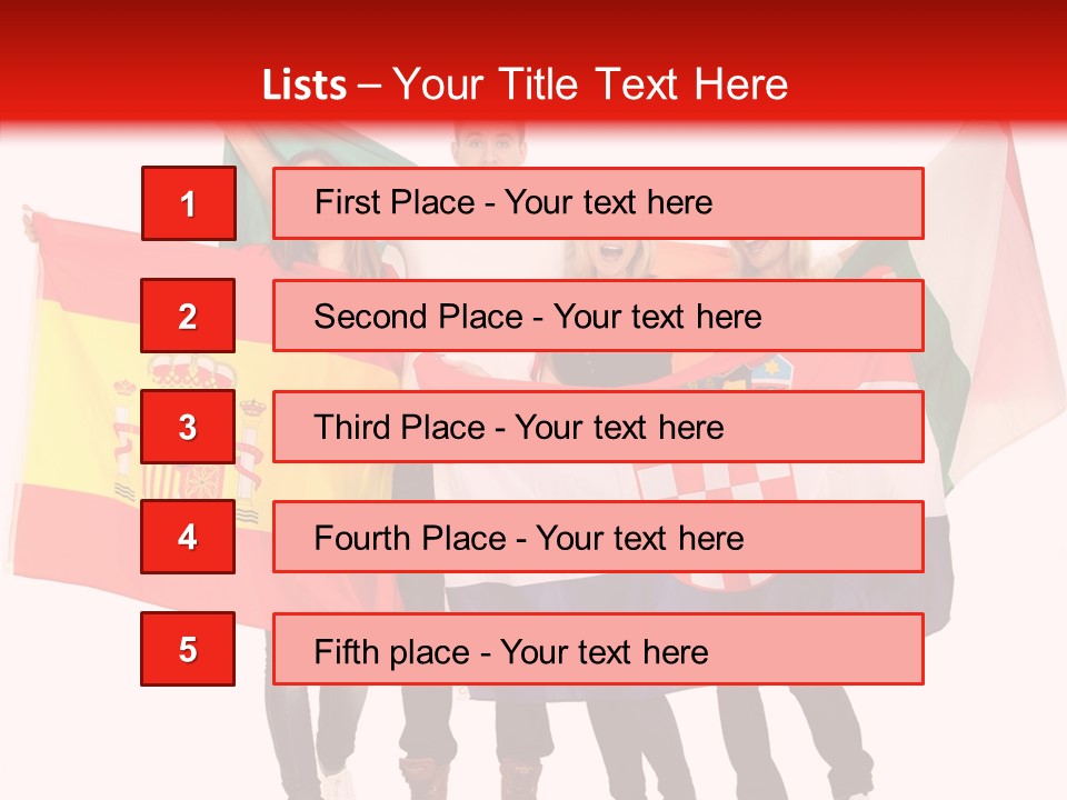 Fans Spain Women PowerPoint Template