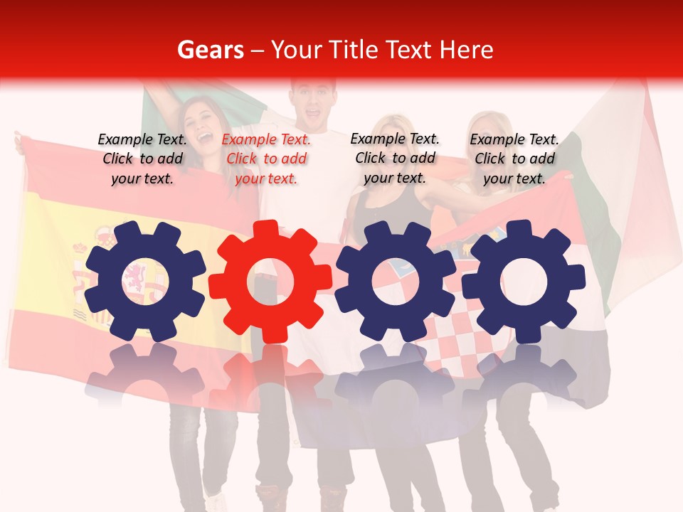 Fans Spain Women PowerPoint Template