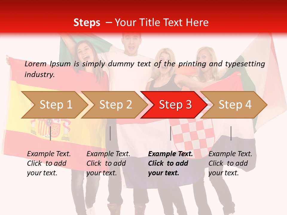 Fans Spain Women PowerPoint Template