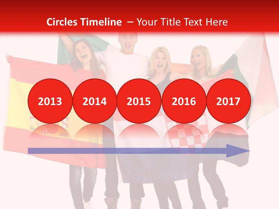 Fans Spain Women PowerPoint Template