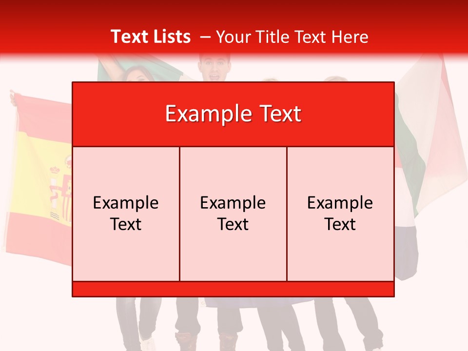 Fans Spain Women PowerPoint Template