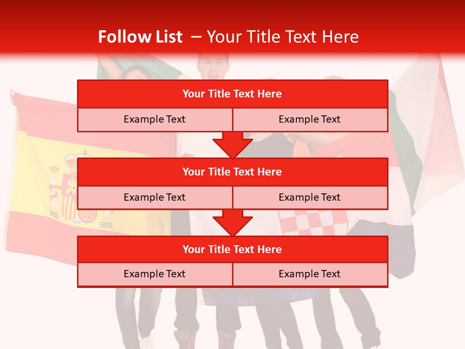 Fans Spain Women PowerPoint Template