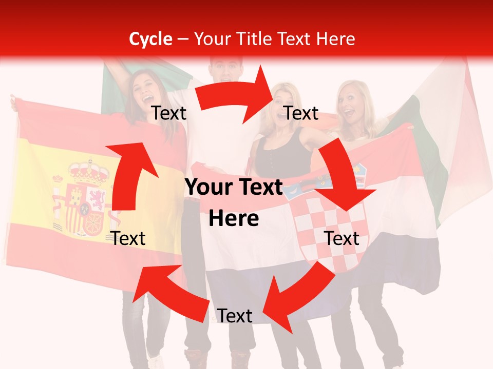 Fans Spain Women PowerPoint Template