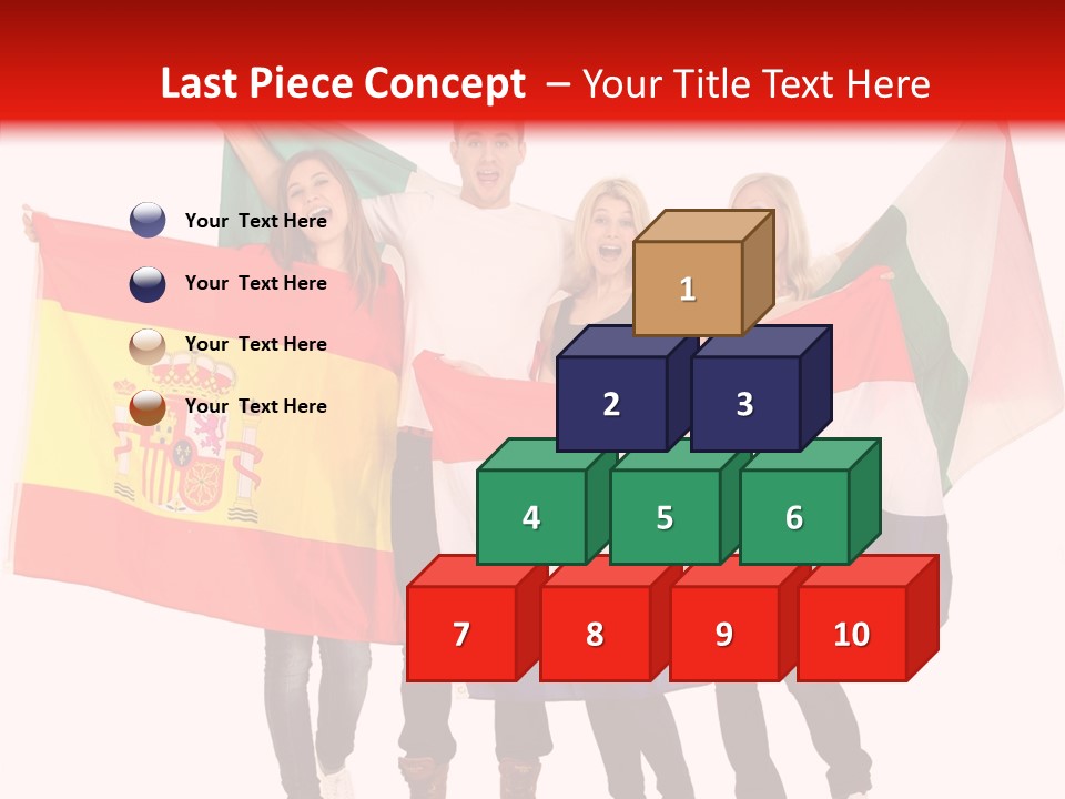 Fans Spain Women PowerPoint Template