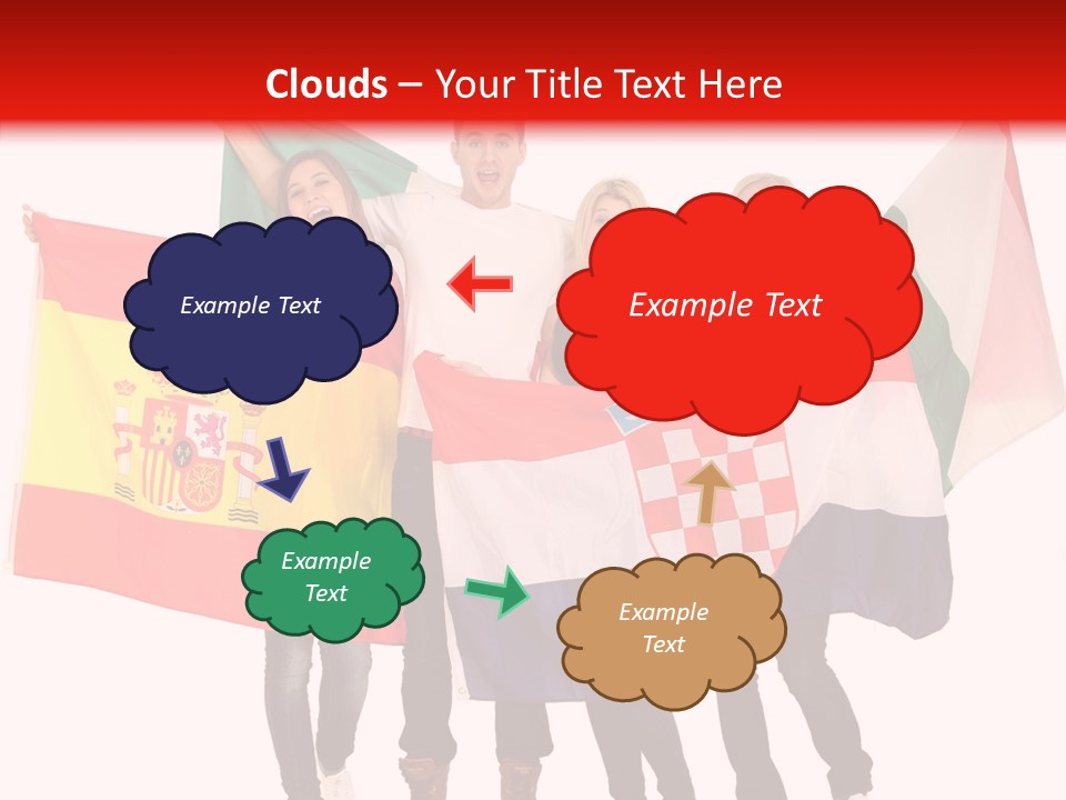 Fans Spain Women PowerPoint Template