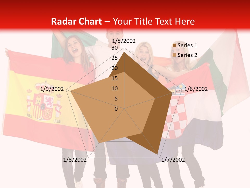 Fans Spain Women PowerPoint Template