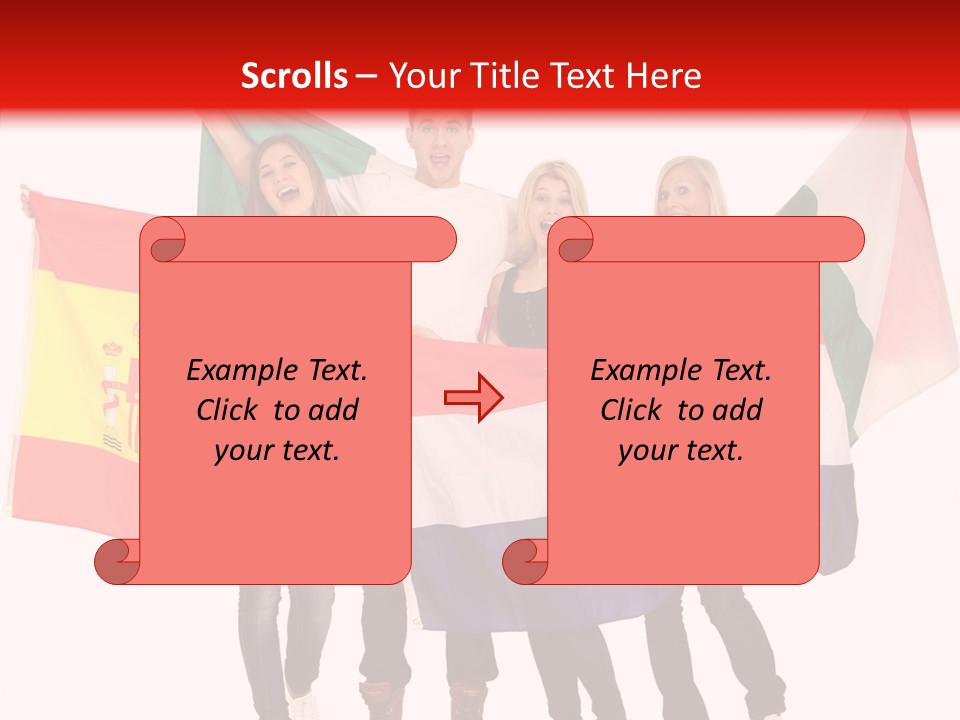Fans Spain Women PowerPoint Template