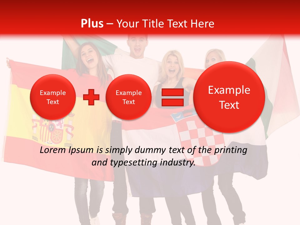 Fans Spain Women PowerPoint Template