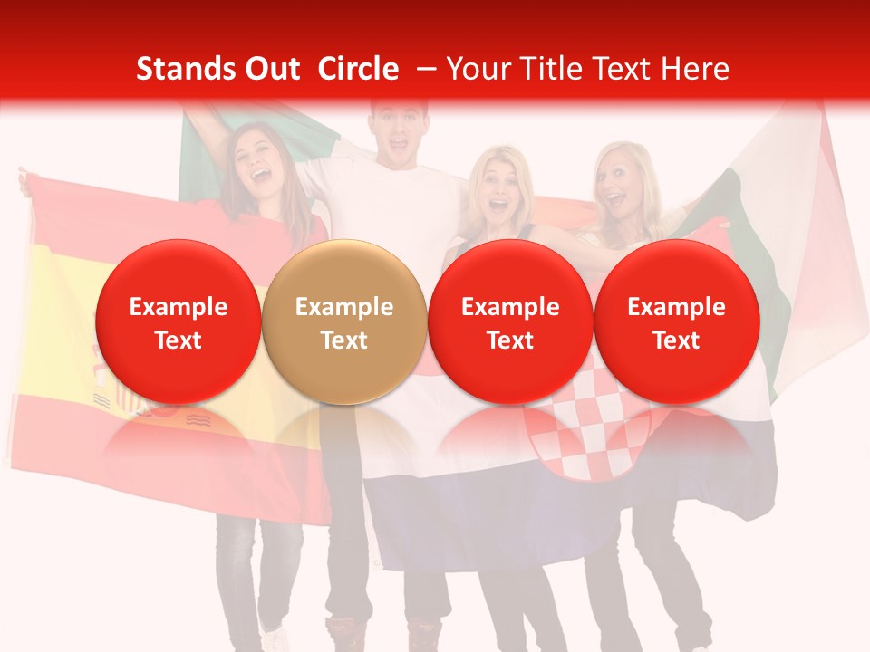 Fans Spain Women PowerPoint Template