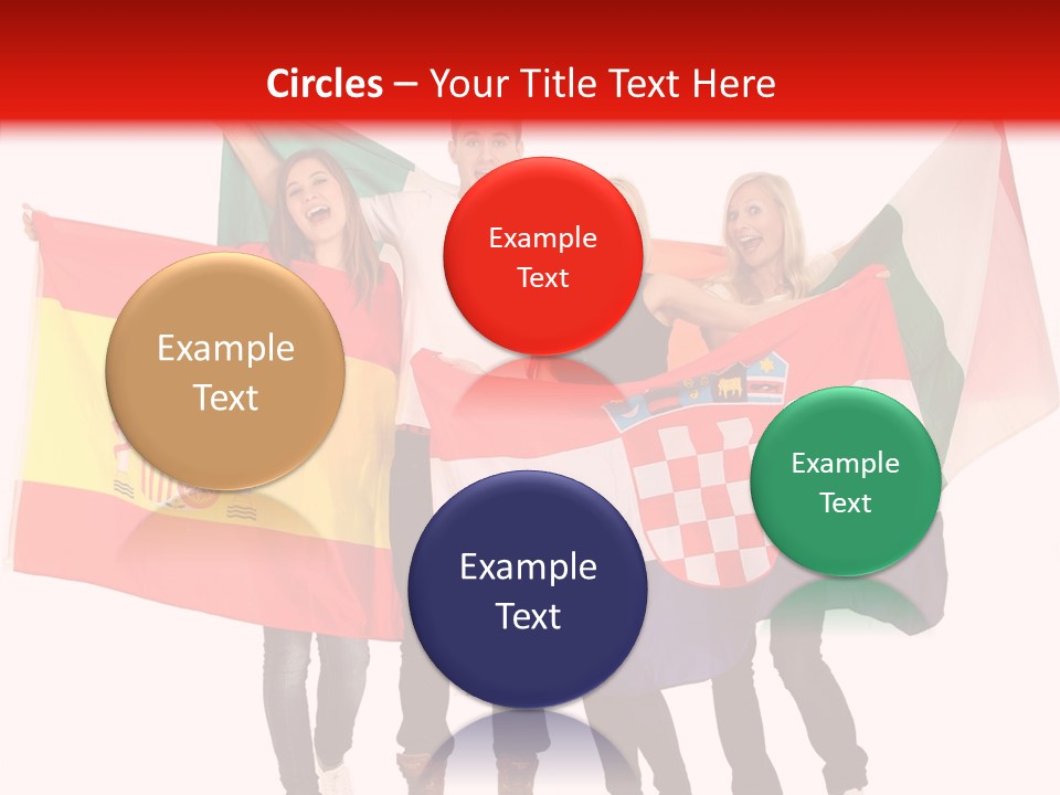 Fans Spain Women PowerPoint Template