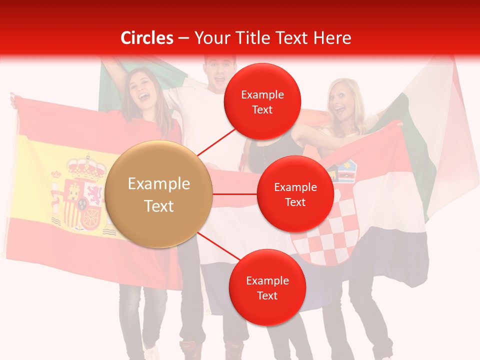 Fans Spain Women PowerPoint Template