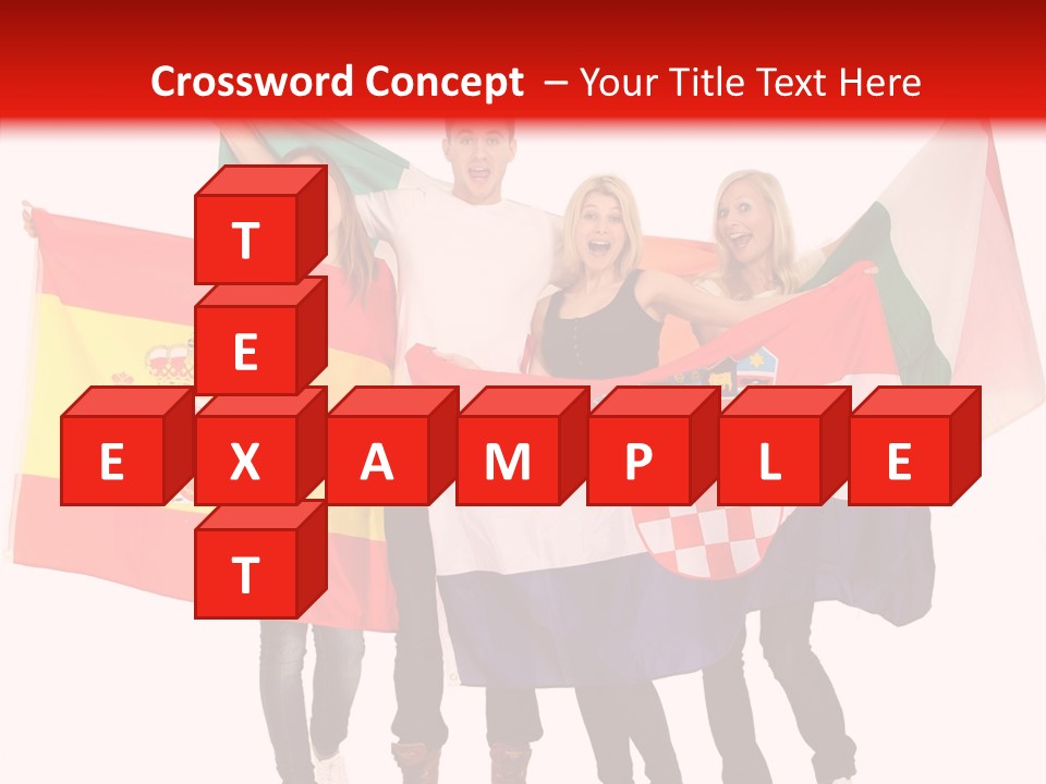 Fans Spain Women PowerPoint Template