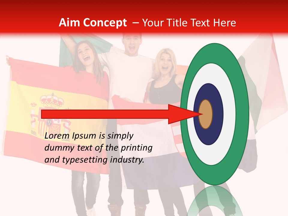 Fans Spain Women PowerPoint Template