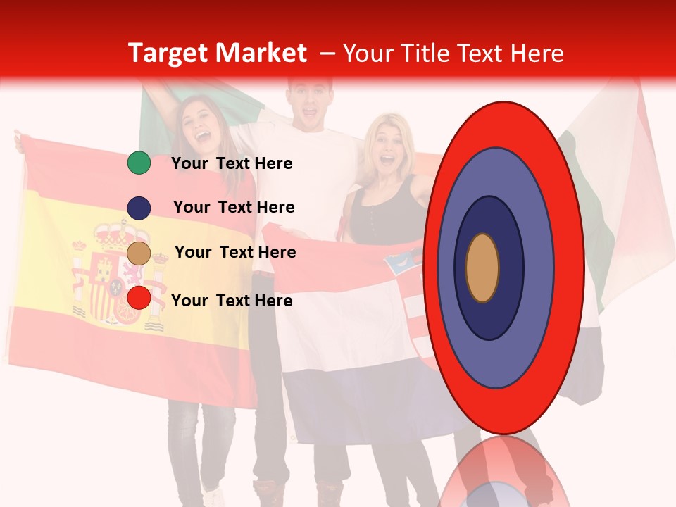 Fans Spain Women PowerPoint Template