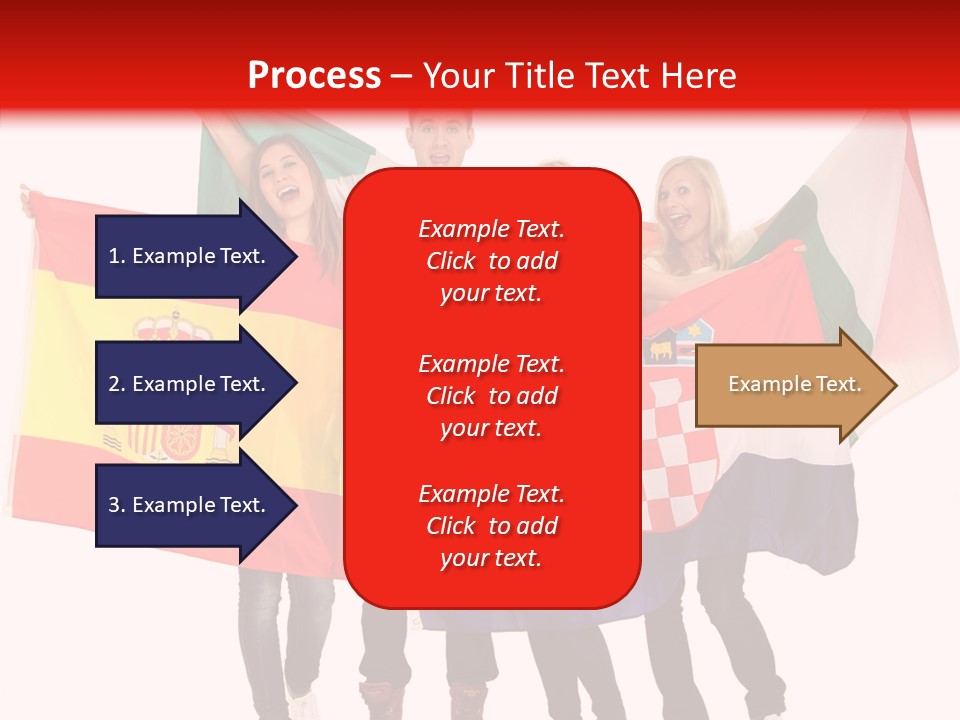 Fans Spain Women PowerPoint Template