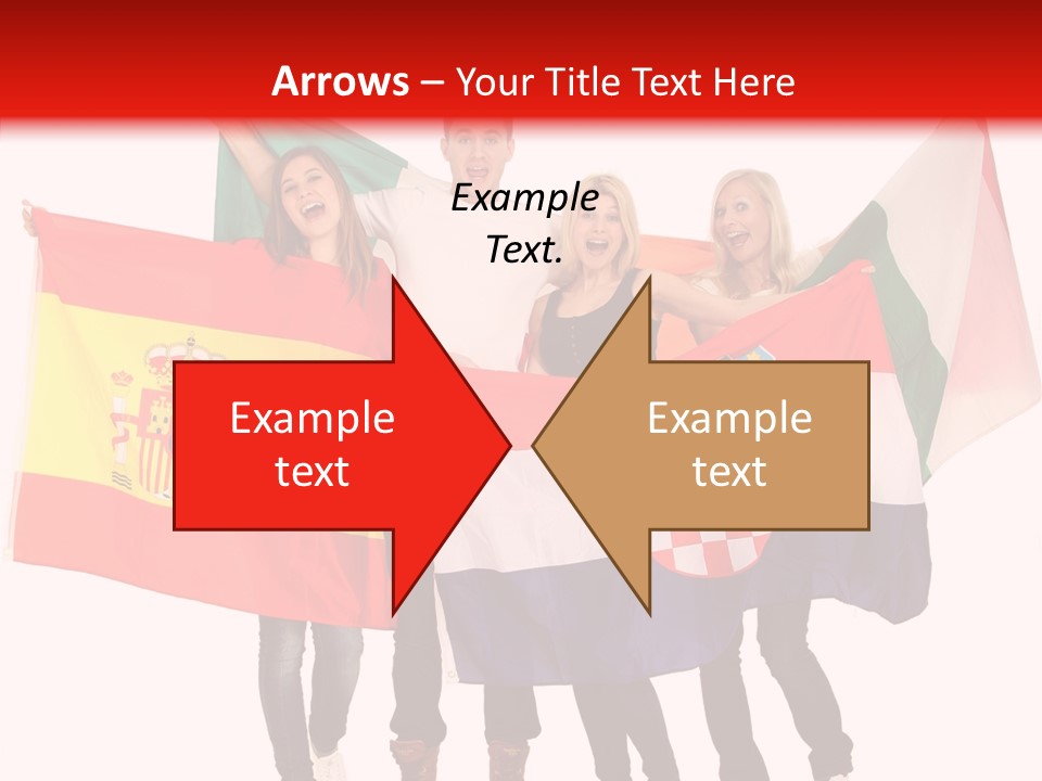 Fans Spain Women PowerPoint Template