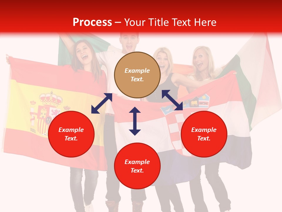 Fans Spain Women PowerPoint Template