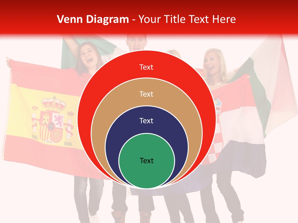 Fans Spain Women PowerPoint Template